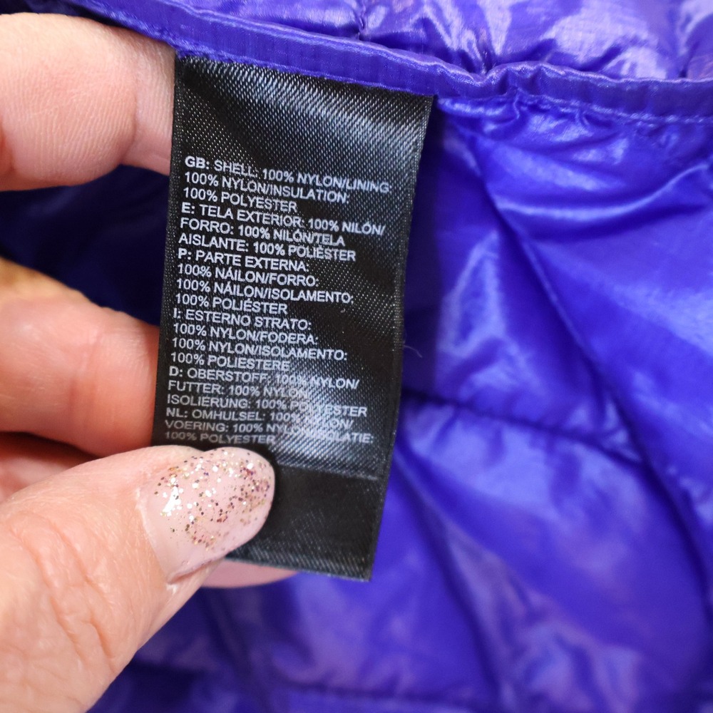 The North Face Womens S Thermoball Puffer Jacket Purple Quilted Full Zip - Picture 3 of 8